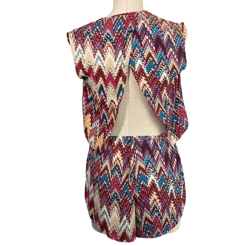 Olivaceous Open Back Romper - Multicolor, Size Sm… - image 4